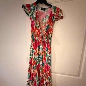 Vici Midi Dress with Tiered Hem